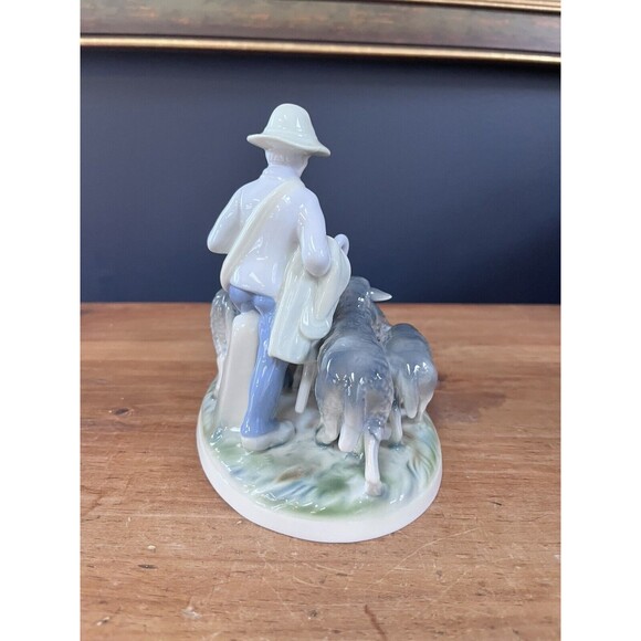 Golden Crown E R Germany Gerold Porzellan Bavaria Shepherd Sheep Figurine - Picture 9 of 12